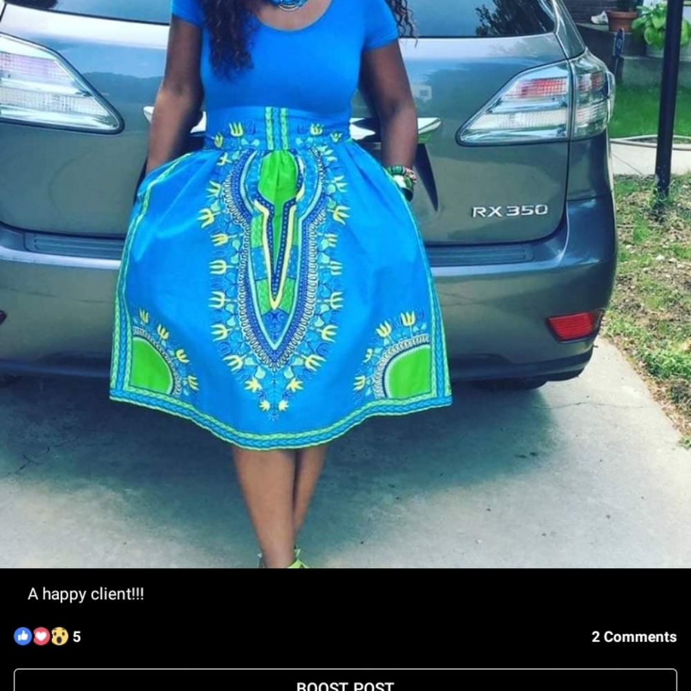 Dashiki Midi skirt